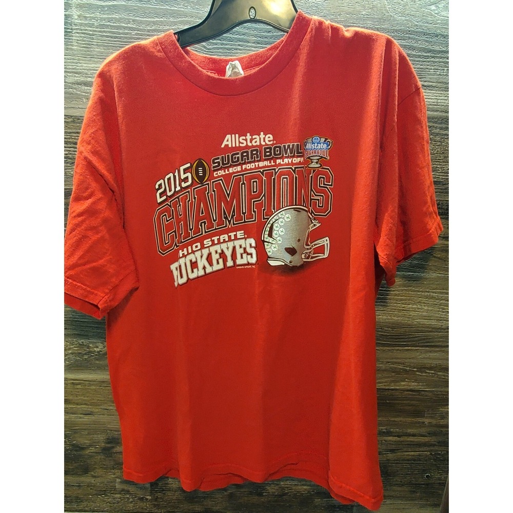 Ohio State Buckeyes‎ Shirt Mens XL Red OSU Football Sugar Bowl Short Sleeve 2015